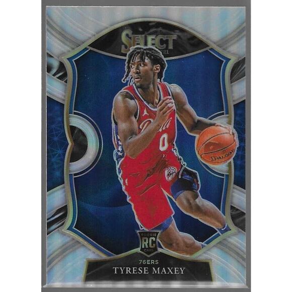 2020-21 Panini Select Tyrese Maxey Concourse Silver Prizm Rookie RC #81 76ers - Picture 1 of 2